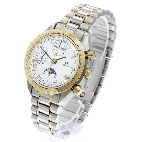 OMEGA Speedmaster 3331.20 Triple calendar YG bezel Automatic Men's Watch - Picture 2 of 8